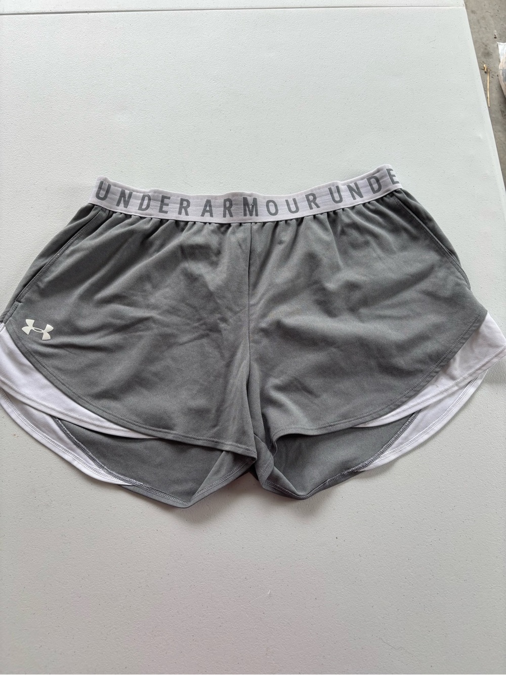 Under Armour Women’s Gray Layered Athletic Shorts